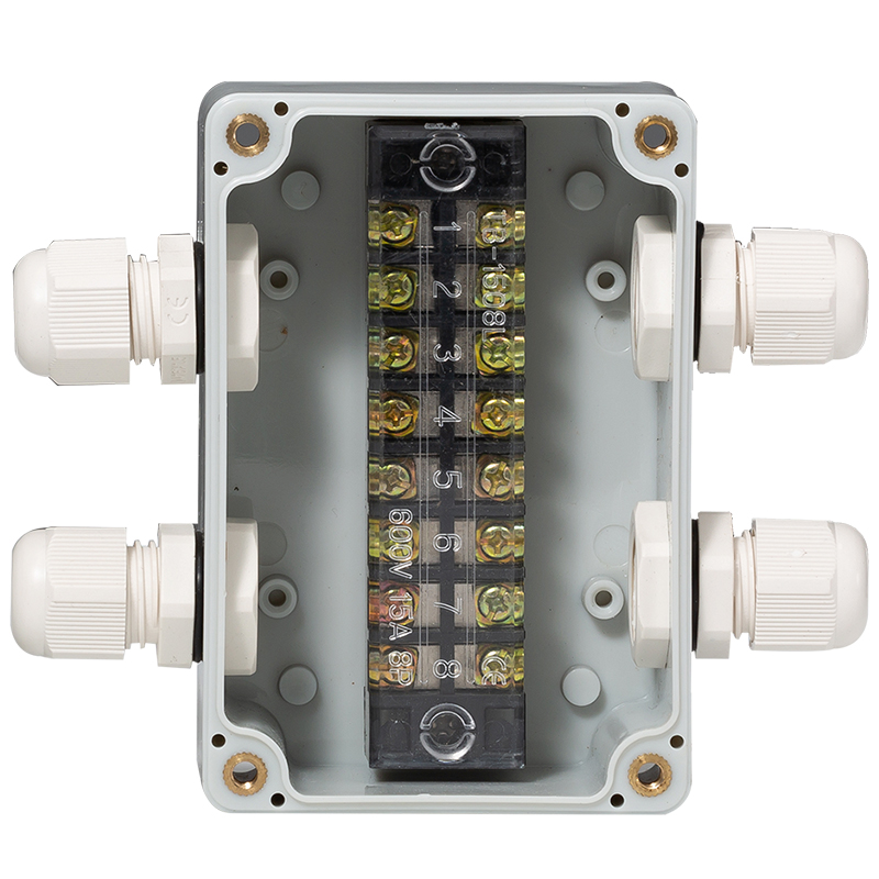 户外防水接线盒带端子工业三通一进一出防雨端子排塑料室外分线盒