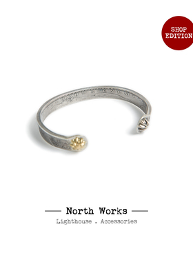 店铺别注 NORTH WORKS 职人手打金贝银币手镯 收藏特别版 N313 SP