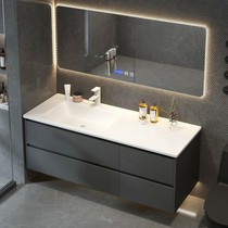 Modern light extravaganza Seamless Seamless Integrated Basin Countertop Bath Room Cabinet Combined Toilet Wash washstand washbasin