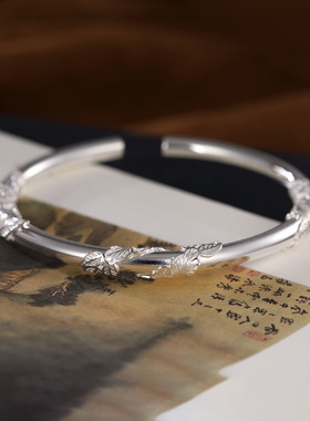 足银开口民族风汉服古装礼品手环