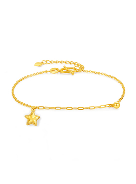 【中国黄金官方店】5G闪耀星芒手链时尚简约气质新品首饰送礼