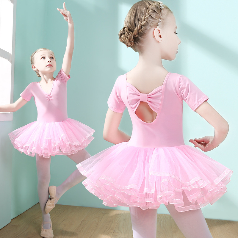 Girl Kids Children Ballet Leotard Dancewear Dress Tutu Skirt-图0