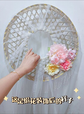 古风拍摄用品斗笠帽魏晋风斗笠汉服道具侠客莫离武侠斗笠大侠帽子