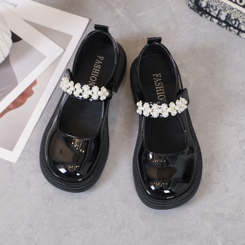 女童小皮鞋2025春秋新款软底公主鞋中大童玛丽珍单鞋黑色演出鞋子 - 图3