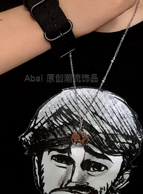 正能量圆牌你的地球个性毛衣链