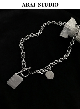 不褪色组合字母嘻哈风情侣短项链