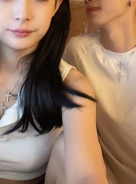 纯银十字架满钻欧美个性网红同款