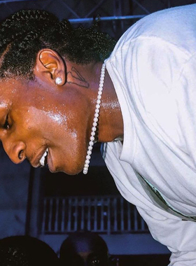 欧美潮牌asaprocky男珍珠项链