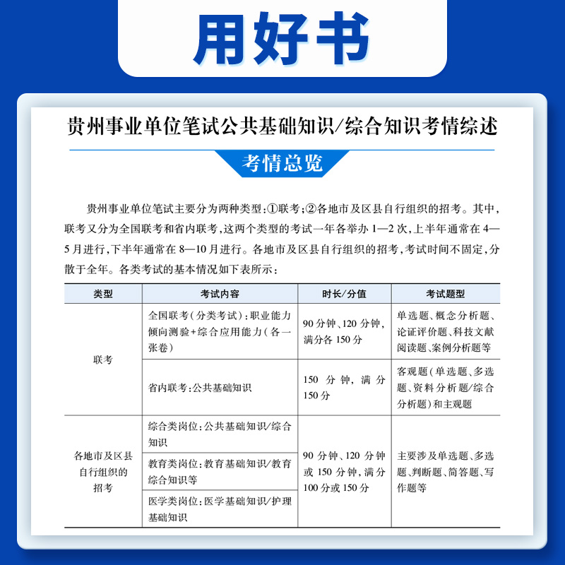 中公贵州公共基础知识2024事业编真题综合知识试卷贵州省事业单位编制考试用书教材黔东南州毕节贵阳市联考刷题库教育医疗资料公基-图2