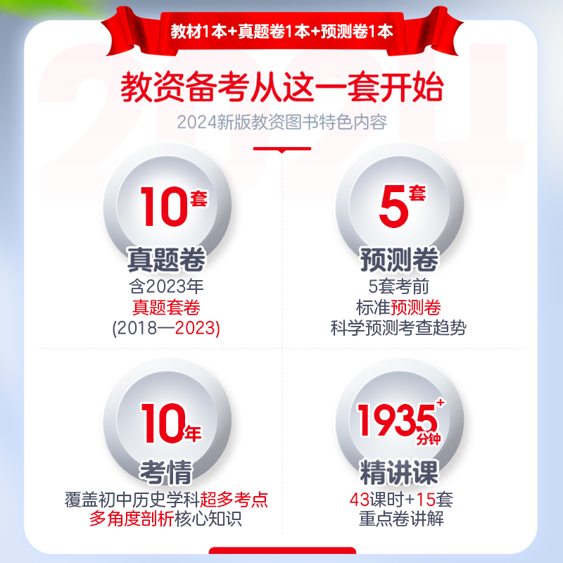 中公教资初中历史教资考试资料中学2024年教师证资格用书国家教师资格考试专用教材综合素质教育知识与能力历年真题试卷教师资格证 - 图0