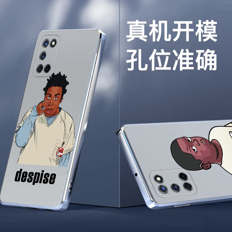 OPPOA52手机壳0p0pa52直边电镀银色oppoa52全包镜头防摔opopa52软胶软壳op0aa52搞怪男孩pdat10男女5G欧珀A52 - 图1