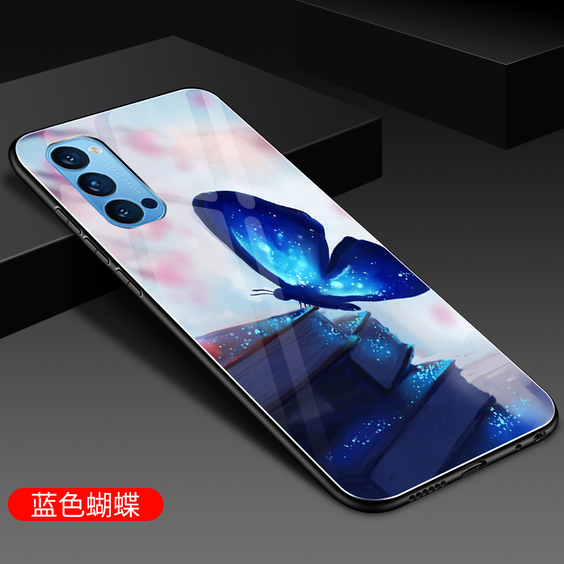 opporeno5手机壳reno5pro玻璃保护oppo硅胶套5G全包opopreno防摔55g软边硬壳ins男女opporeon网红por0pp0新款 - 图2