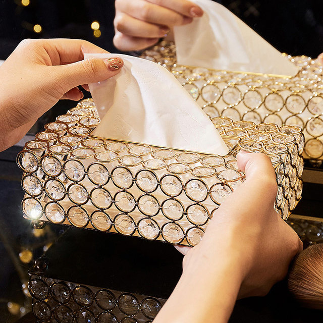 Tissue box crystal glass paper box
