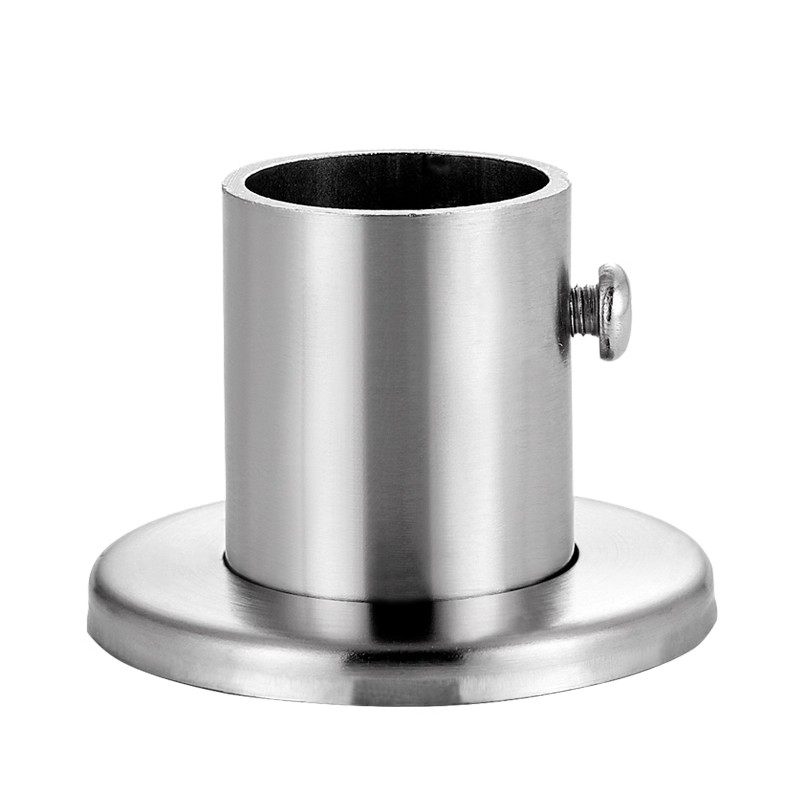 衣柜挂衣杆固定配件304不锈钢圆管法兰座衣杆卡扣晾衣杆固定托 - 图3