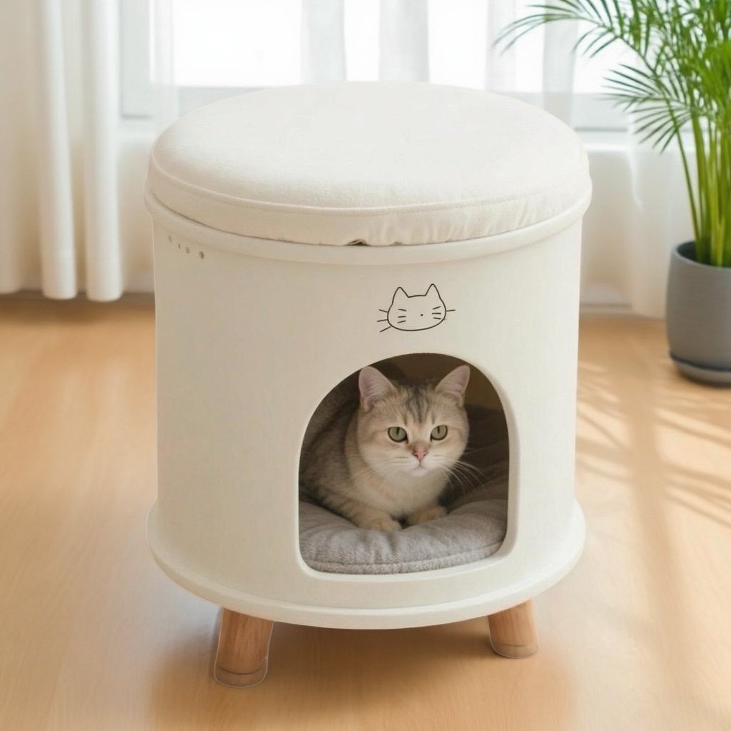 丹妮宠物凳创意猫窝凳四季通用人宠共用家具狗猫屋舍猫咪坐凳用品,淘宝优惠券,粉丝福利购,淘宝优惠卷