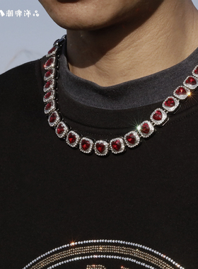 爱心锁骨链KAKA宝石网球链情侣