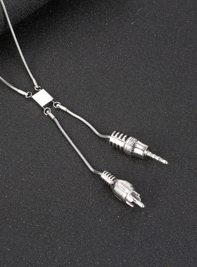 潮牌项链KAKA钛钢蛇骨男女不锈钢