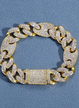 亚马逊欧美爆款手链一猪鼻子镶钻