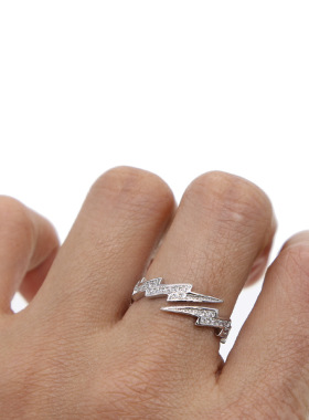 闪电戒指KAKA铜欧美男女