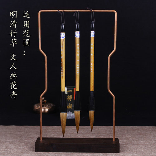 励牛堂 邹氏农耕笔庄 狼毫斗笔  鹿狼毫毛笔 提斗毛笔文房四宝 - 图1
