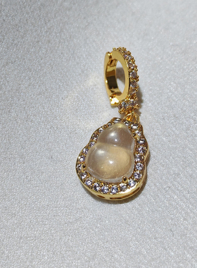 天然水沫玉点钻葫芦佛公吊坠万能扣DIY项链吊坠精致小挂件