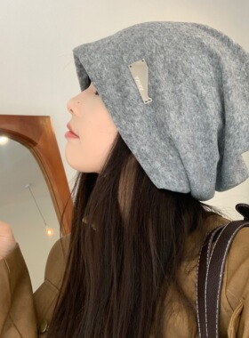 堆堆帽逛街休闲男女秋冬慵懒冷帽