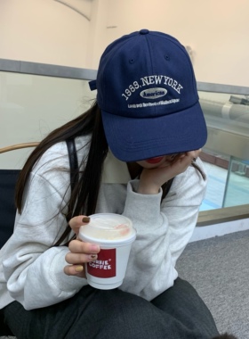 陈奶奶 休闲日记！美式复古刺绣鸭舌帽女字母百搭款棒球帽子男潮