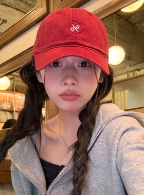 复古软顶刺绣棒球帽女