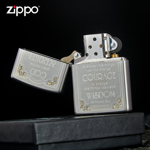 芝宝zippo打火机官方正版美国之宝经典煤油防风警世箴言28458zppo - 图0
