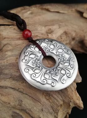 纯银招财貔貅吊坠男士项链