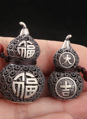 999足银招财猫古法纯银项链潮人