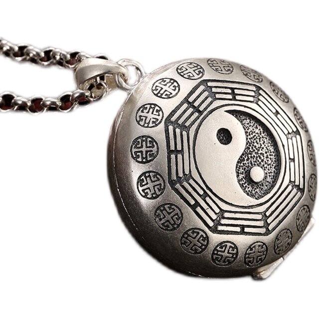 99 sterling silver hollow pendant can be opened to hold things
