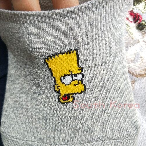 卡通男袜子韩国进口THE SIMPSONS辛普森船袜浅口隐形棉夏ins潮男 - 图1
