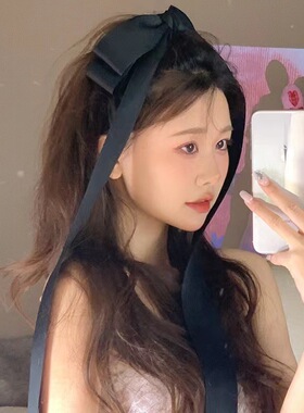 蝴蝶结飘带发饰发夹女