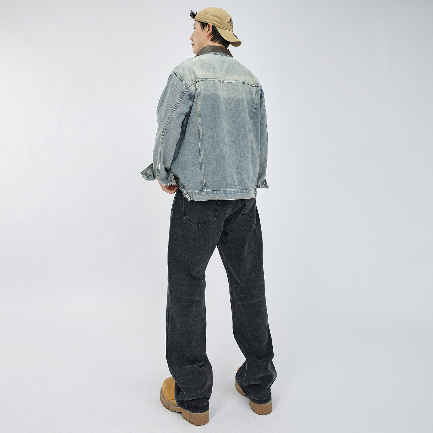 HAMB原创 2025秋季美式复古巴恩风牛仔外套男夹克上衣痞帅设计感,淘宝优惠券,粉丝福利购,淘宝优惠卷