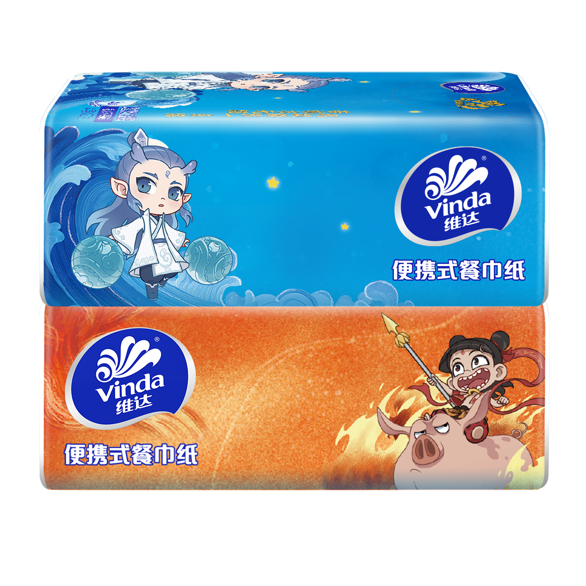 维达超韧餐巾纸4层20抽10包哪吒手帕纸巾便携儿童外出学生可湿水,淘宝优惠券,粉丝福利购,淘宝优惠卷