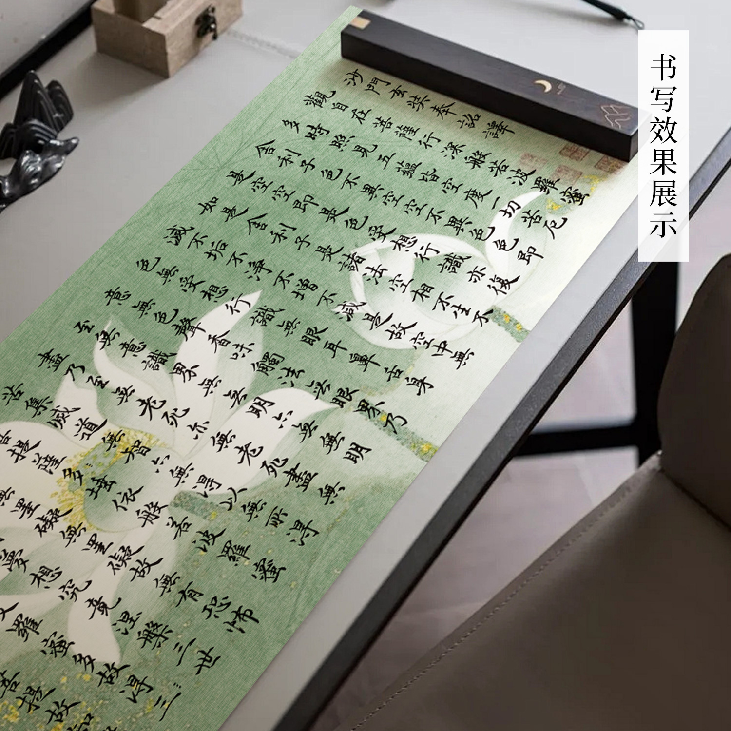 蜡染绢纸长卷宣纸书法专用作品纸加厚毛笔书法创作纸绢色氤氲微喷宣纸小楷毛笔半生半熟软笔书法作品纸楷书 - 图2