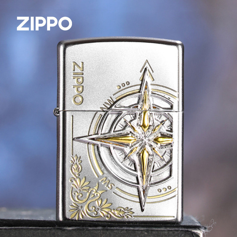 zippo打火机爱情的指南针正版 芝宝正品立体贴章新年礼物生日男生,淘宝优惠券,粉丝福利购,淘宝优惠卷