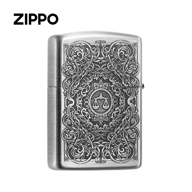 ZIPPO打火机官方之宝正品煤油防风火机 镭射十二星座秘典送男友礼 - 图2