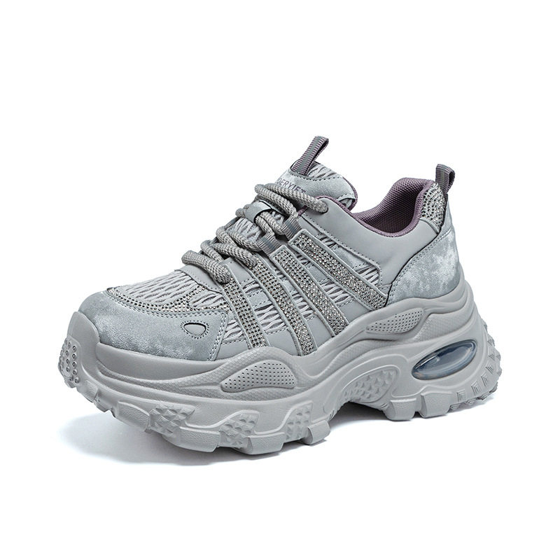 2025秋季新款厚底老爹鞋休闲百搭烫钻学生运动鞋女大码女鞋41-43,淘宝优惠券,粉丝福利购,淘宝优惠卷