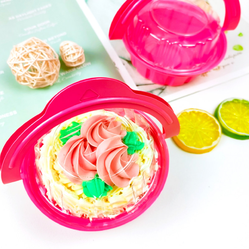 儿童蛋糕盒大花蓝手提儿童蛋糕盒烘焙包装童年提篮小朋友礼物甜品,淘宝优惠券,粉丝福利购,淘宝优惠卷