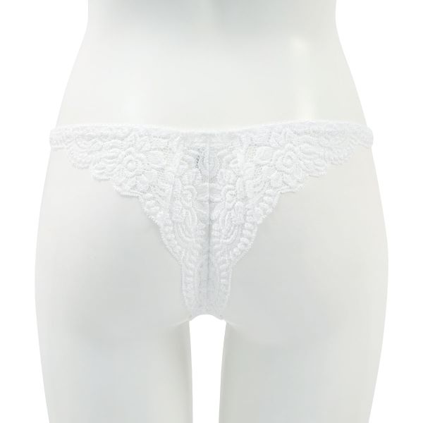 诗萝涵朵SHIROHATO丁字裤女日本制性感刺绣蕾丝细带诱惑低腰内裤 - 图1