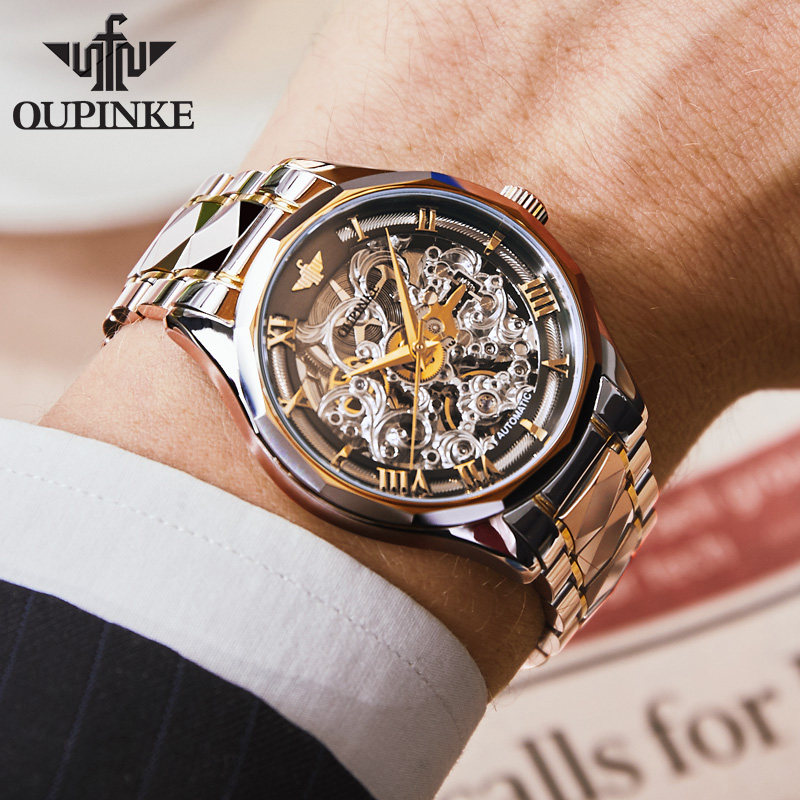 瑞士正品男士全自动防水潮流机械表 aesop伊索翠清国产腕表