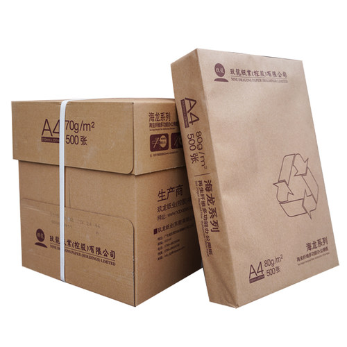 玖龙纸业海龙牌A4复印纸70/80克打印复印纸500张80G纯白A4纸包邮 - 图1