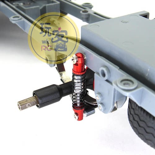 顽皮龙D12 WPL模型车 升级件改装件 金属避震器 前后桥弹簧减震座 - 图1
