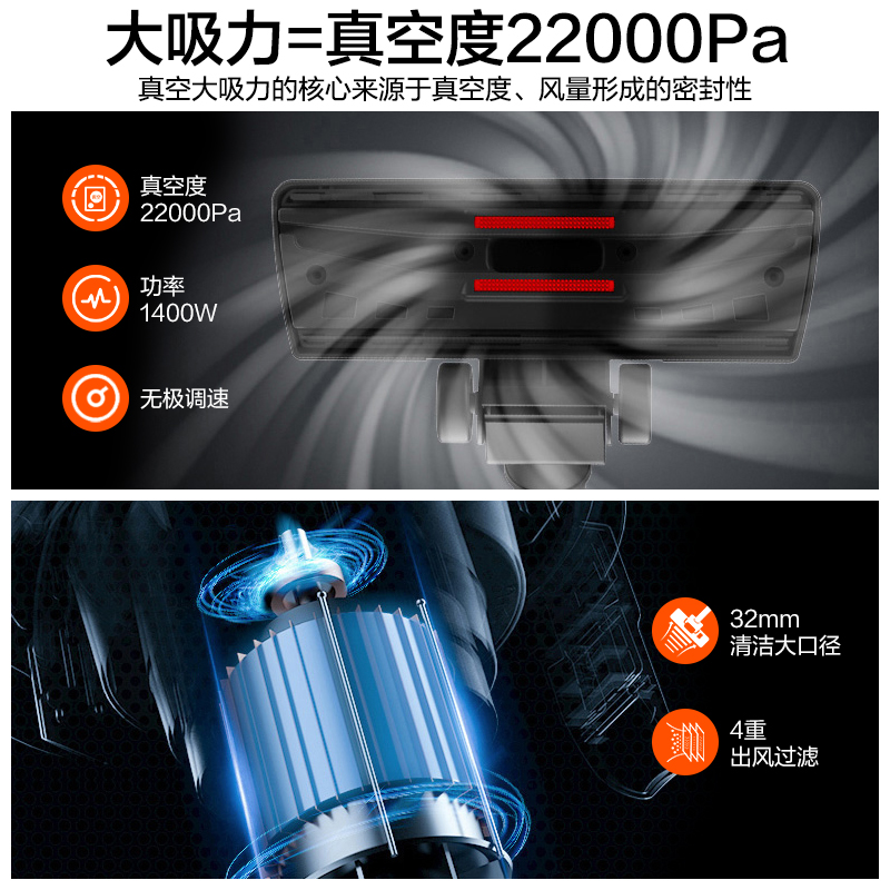 亿力吸尘器家用大吸力小型强力手持式车载大功率吸尘机地毯