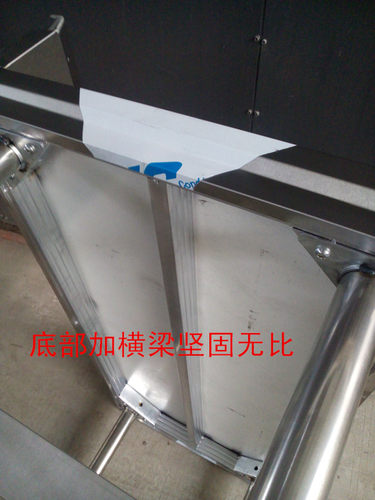 不锈钢拆装式带靠背双层工作台 厨房操作台 厨房工作桌 打荷台 - 图2