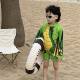 Boys Swimsuit 2026 One-piece Sunscreen Long Sleeve Dinosaur Cute Cartoon Children Hot Spring Swimsuit Swimwear Vacation