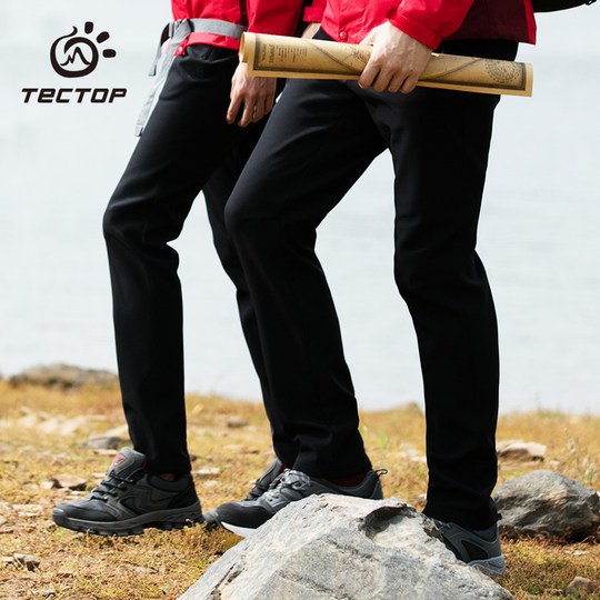 Tantuo outdoor soft shell pants for men and women plus fleece assault pants