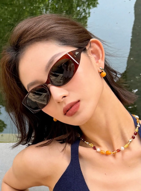 欧美方形大框墨镜女方圆脸显瘦街拍凹造型夏季度假防晒遮阳太阳镜